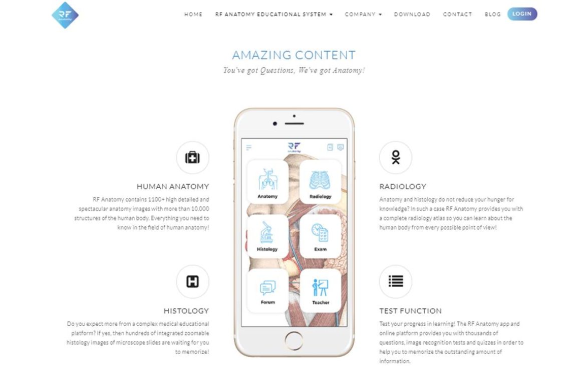 RF Anatomy weboldal